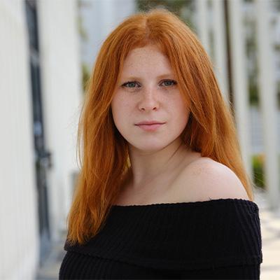 woman posing for headshot